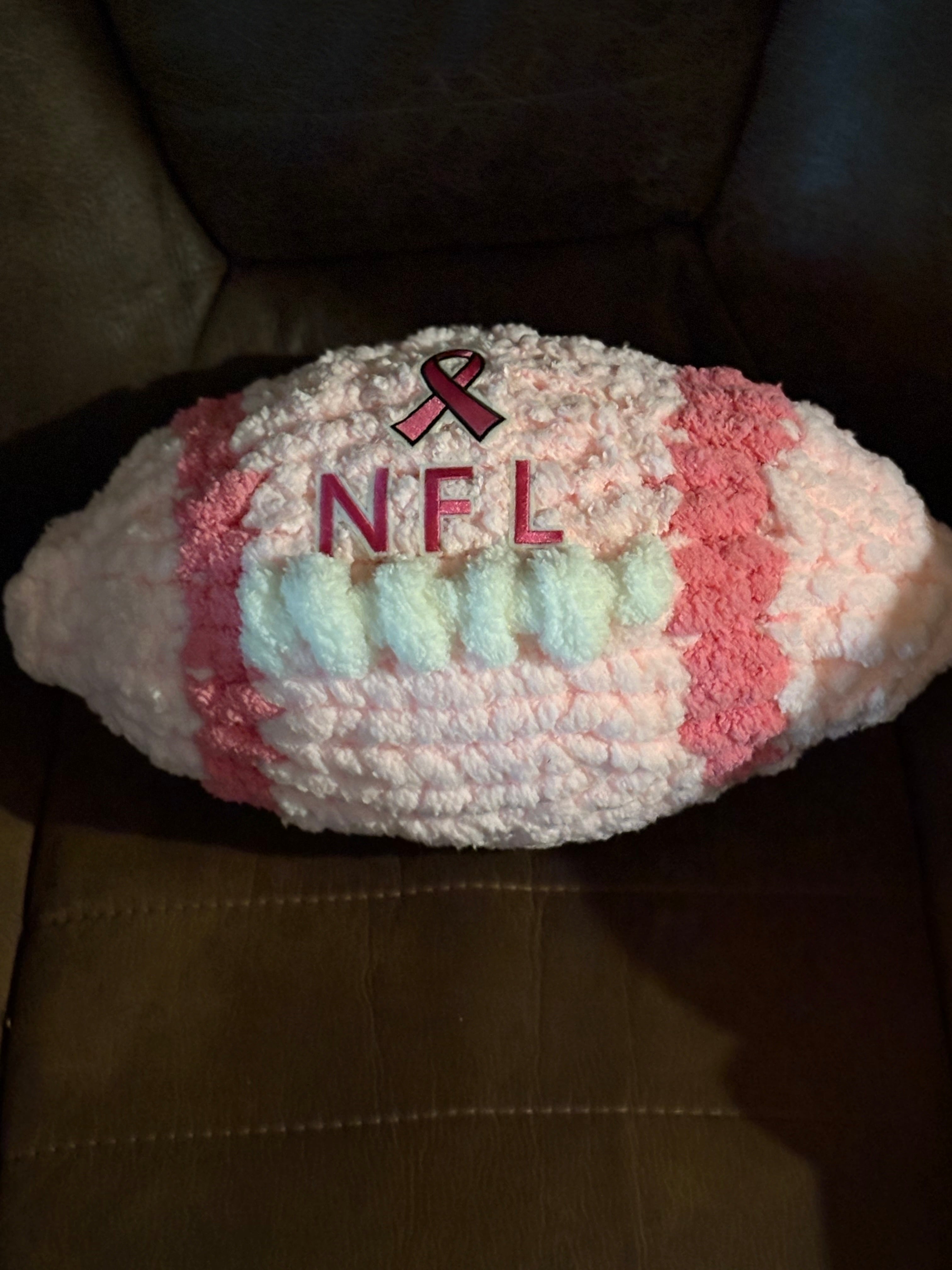 Chunky Yarn Football Pillows