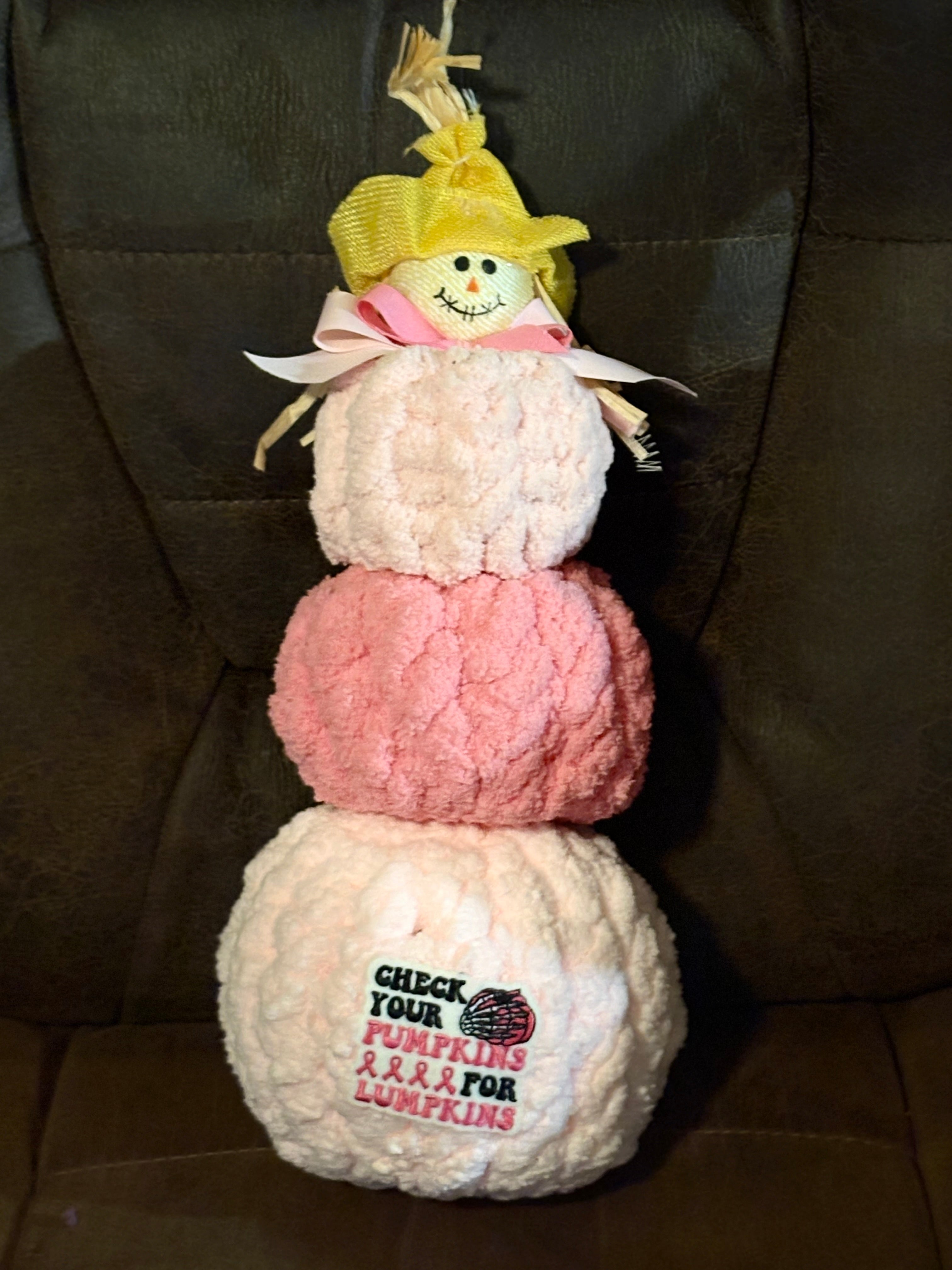 Chunky Knit Three Tier Pumpkins