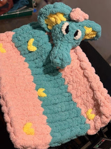 Handmade Lovey Baby Blanket - Chunky Chenille…can be personalized with your voice or a lullaby