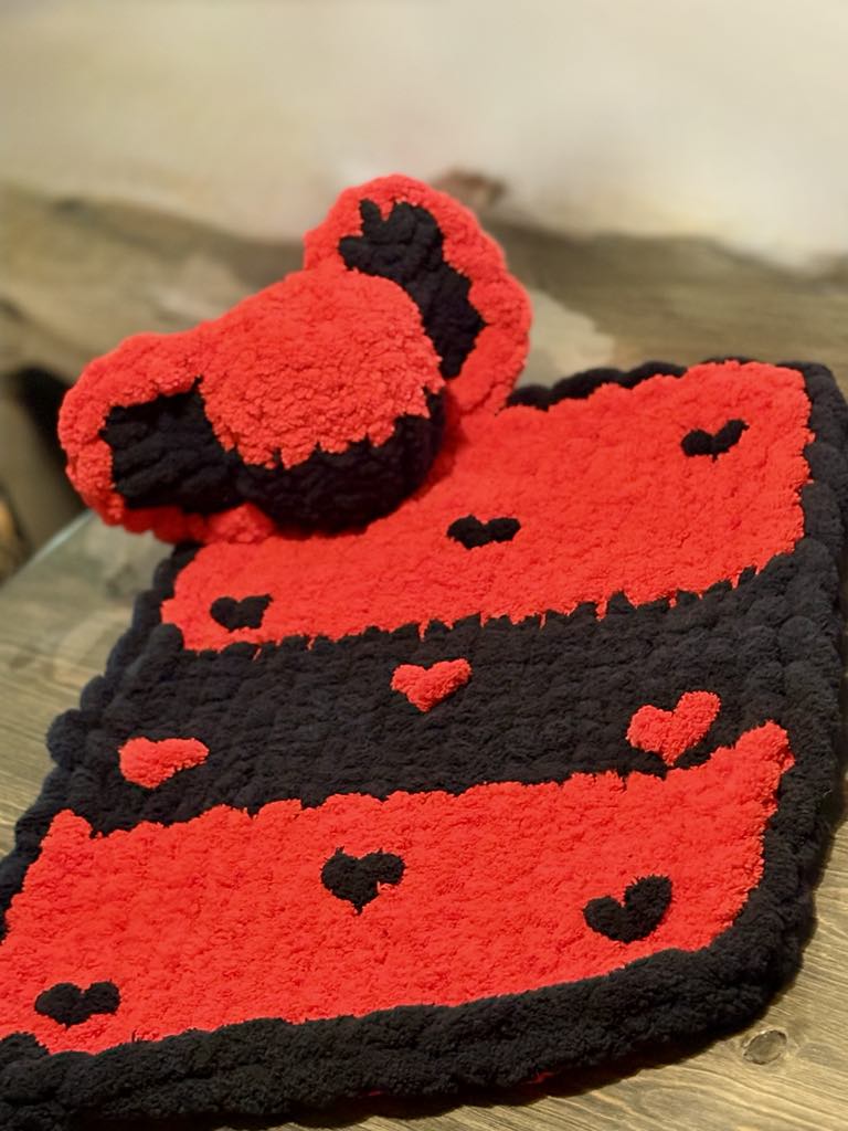 Handmade Lovey Baby Blanket - Chunky Chenille…can be personalized with your voice or a lullaby