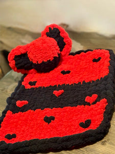 Handmade Lovey Baby Blanket - Chunky Chenille…can be personalized with your voice or a lullaby