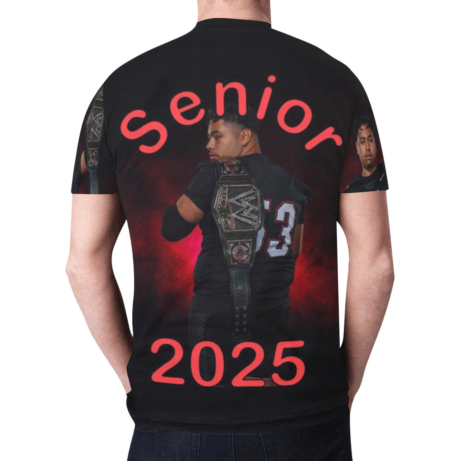 Custom Senior Grad T-shirt ALL OVER FRONT AND BACK SLEEVES